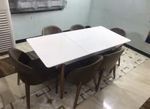 ميز طعام تركي قوي جدا يتصغر ويتكبر الكراسي مريحه جدا حالته نظيف اخو الجديد ميز طعام تركي قوي جدا يتصغر ويتكبر الكراسي مريحه جدا حالته نظيف اخو الجديد
