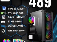 بي سي جيمينج كور اي 5 جيل 12 كرت شاشة 4060 PC GAMING CORE I5 12 TH RTX 40608GB