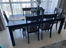 Dining table with 6 chairs in excellent condition only 140 bd Dining table with 6 chairs in excellent condition only 140 bd