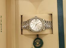 ساعة رولكس مع الماس مقاس 36 جديدة لم تستخدم