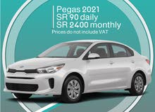 Kia Pegas 2021 for rent in Dammam - Free Delivery for monthly rental