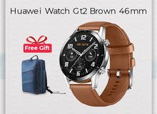 ساعة هواوي جي تي تو بني/Huawei Watch Gt2 Brown 46mm (كفالة الوكيل الرسمي)