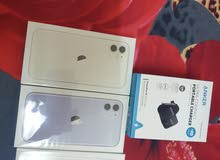 iphone 11 128gb arbic box white and pruple color