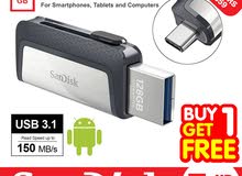 SanDisk 128GB TYPE-C Dual Flash (BuY 1 & GET 1 Free)