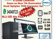 Same as New Dell Core i7 7th Gen Computer 35x Fast  22" FHD Monitor 8GB Ram M.2 SSD 256 GB