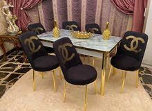 ميـز طعـام ( زجاج حراري شكل المرمر ) ميـز طعـام ( زجاج حراري شكل المرمر )