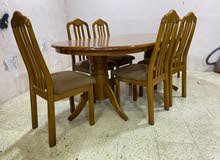 طاولة سفره 6 كراسي بحاله الوكاله