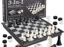 لعبة شطرنج ( ستيل وبقطع ممغنطة ) جودة عالية من اسبانيا