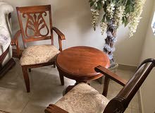 2 side chairs with table