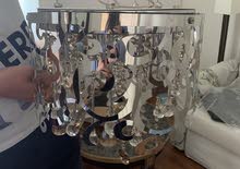 Crystal Pendant Lights (Two) For Sale Crystal Pendant Lights (Two) For Sale