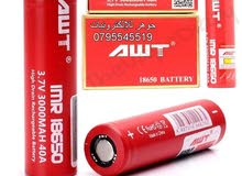 بطاريات شحن 3.7V - 3000MAH نوع AWT الاصلية