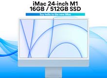 iMac 24"  M1 CHIP 16GB / 512GB // اي ماك  24 انش M1 16GB/512GB
