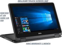Dell touch screen 360 ram 8 gb th 6 gen warrenty