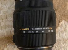 عدسة سيمجا 18-200mm كانون عدسة سيمجا 18-200mm كانون