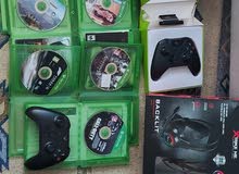 xbox one +2 control+7 games+mouse and kybord and hed set led+mouse pad