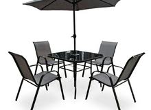 Patio Glass Table 5 Piece set Patio Glass Table 5 Piece set
