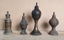 antique old brass kerosene lamps