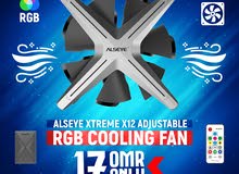 Alseye Xtreme X12 Black RGB Cooling Fan - مروحة تبريد باللون الاسود !
