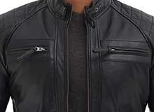 Black Leather Jacket Biker Shoulder. Black Leather Jacket Biker Shoulder.