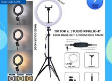 Ringlight 33cm + 210 cm Long Stand For Tiktok And Studio (New)