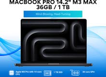 Macbook Pro 14.2" M3Max 36GB/1TB  New /ماك بوك برو 14.2" 36GB/1TB M3Max