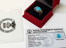 Beautiful Certified Turquoise (Feroza) In 925 Silver Beautiful Certified Turquoise (Feroza) In 925 Silver