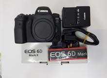 للبيع كاميرا canon 6d mark 2 -عداد الشتر (18k) فقط.  -الكاميرا وكالة نظيفة جدا استخدام شخصي فقط