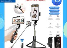 3 in 1 Mobile Gimbal L08 - Stabilizer, Selfie & Monopod (All in 1) New Stock