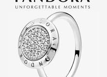 PANDORA Jewelry Logo Cubic Zirconia Ring in SIZE 52 Sterling Silver 925