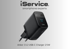 شاحن Anker 312 USB-C بقوة 25 واط – شحن سريع وآمن لأجهزتك!