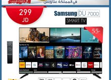 شاشه سامسونج 55 انش DU7000 Crystal UHD 4Kسمارت مع هديه مروحه وقاعده حيط فقط ب 299