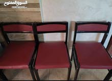 كراسي خشب سويد اصلي جلد للبيع