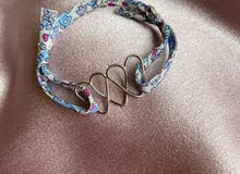 Triple Heart Real Silver bracelet in a unique rope Triple Heart Real Silver bracelet in a unique rope