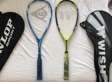 2 squash rackets for 150 AED