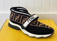 Fendi Mesh Zucca Logo Sneakers Black Brown