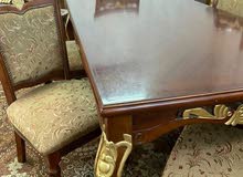 بوفية وميز طعام 6 كراسي خشب درجة اولى بوفية وميز طعام 6 كراسي خشب درجة اولى