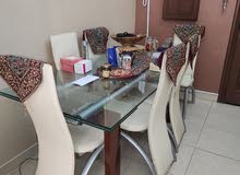 Dining table with 6 chairs urgently sale