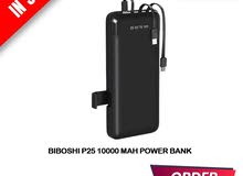 باور بانك اصلي بطاريه 10000 ملي امبير BIBOSHI MODEL P25 10000MAH BATTERY POWER BANK