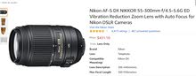 عدسة نيكون 55-300mm استعمال نضيف جدا عدسة نيكون 55-300mm استعمال نضيف جدا