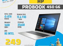 اقوى لابتوب للدراسة والاعمال بمعالج احترافيي كور اي 5 من شركة اتش بي  HP PROBOOK 450 G6  Intel CORE
