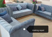 making repairing Sofa majlis curtain rollar  wallpaper carpat