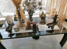 3 Glass Tables Set (2 corner and one center) - طاولات زجاجية عدد 3 3 Glass Tables Set (2 corner and one center) - طاولات زجاجية عدد 3
