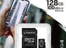 ميموري نقال 128 قيقا micro SD Kingston ميموري نقال 128 قيقا micro SD Kingston