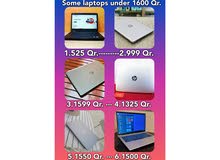 Under 1500 Qr budget used laptops, offer for limited time.