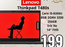 Laptop lenovo Thinkpad T480s Ci5-8  لاتوب لينوفو كور اي 5 جيل 8