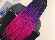 تجديل شعر مع اكستنشتن wavy braids تجديل شعر مع اكستنشتن wavy braids