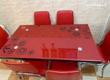 ميز طعام حديد 6 كراسي ميز طعام حديد 6 كراسي