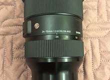 عدسة Sigma 24-70mm f/2.8 DG DN Art لسوني – حالة ممتازة