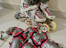 Roller blades with protaction gear Roller blades with protaction gear