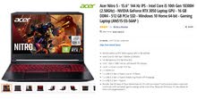 Acer nitro 5 Rtx 3050